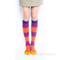 Knee high colorful drop shape spring girl's socks